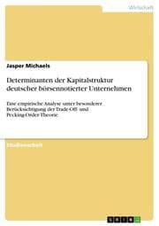 Cover von Determinanten der Kapitalstruktur deutscher börsennotierter Unternehmen