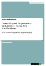 Cover von Onlinebefragung. Ein preiswertes Instrument der empirischen Sozialforschung?