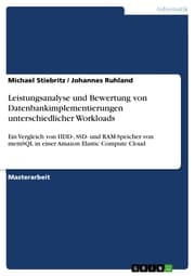 Cover von Leistungsanalyse und Bewertung von Datenbankimplementierungen unterschiedlicher Workloads