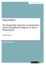 Cover von Die Bergpredigt. Tipps für ein gelingendes Leben (Evangelische Religion 10. Klasse Hauptschule)