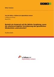 Cover von Besteht ein Anspruch auf die übliche Vergütung, wenn die arbeitsvertragliche Vereinbarung den gesetzlichen Mindestlohn unterschreitet?