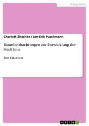 Cover von Raumbeobachtungen zur Entwicklung der Stadt Jena