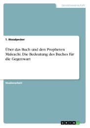 Cover von Über das Buch und den Propheten Maleachi. Die Bedeutung des Buches für die Gegenwart