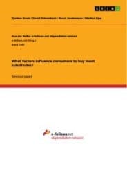 Cover von What factors influence consumers to buy meat substitutes?