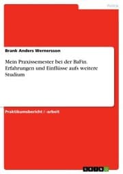 Cover von Mein Praxissemester bei der BaFin. Erfahrungen und Einflüsse aufs weitere Studium