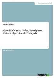 Cover von Gewalterfahrung in der Jugendphase. Datenanalyse eines Fallbeispiels