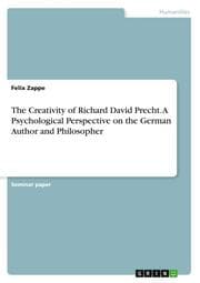 Cover von The Creativity of Richard David Precht. A Psychological Perspective on the German Author and Philosopher