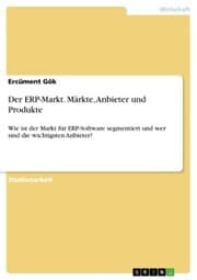 Cover von Der ERP-Markt. Märkte, Anbieter und Produkte