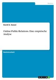 Cover von Online-Public-Relations. Eine empirische Analyse