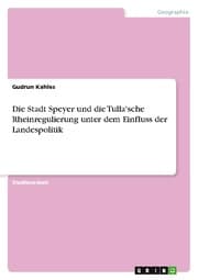 Cover von Die Stadt Speyer und die Tulla'sche Rheinregulierung unter dem Einfluss der Landespolitik