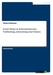 Cover von Social Media in Krisensituationen. Verbreitung, Anwendung und Nutzen