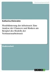 Cover von Flexibilisierung der Arbeitszeit. Eine Analyse der Chancen und Risiken am Beispiel des Modells der Vertrauensarbeitszeit