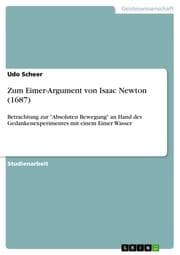 Cover von Zum Eimer-Argument von Isaac Newton (1687)