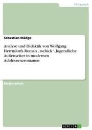 Cover von Analyse und Didaktik von Wolfgang Herrndorfs Roman tschick. Jugendliche Außenseiter in modernen Adoleszenzromanen