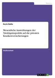 Cover von Wesentliche Auswirkungen der Niedrigzinspolitik auf die privaten Krankenversicherungen
