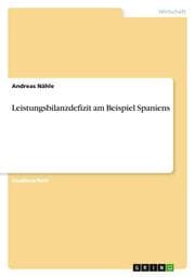 Cover von Leistungsbilanzdefizit am Beispiel Spaniens