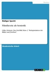 Cover von Filmtheorie als Semiotik