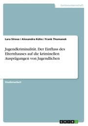 Cover von Jugendkriminalität. Der Einfluss des Elternhauses auf die kriminellen Ausprägungen von Jugendlichen