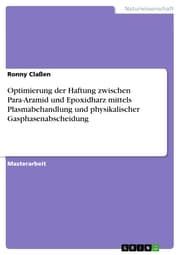 Cover von Optimierung der Haftung zwischen Para-Aramid und Epoxidharz mittels Plasmabehandlung und physikalischer Gasphasenabscheidung