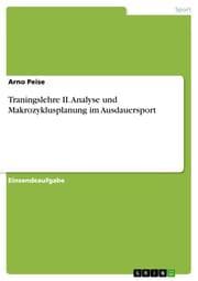 Cover von Traningslehre II. Analyse und Makrozyklusplanung im Ausdauersport