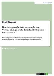 Cover von Kita-Brückenjahr und Vorschule zur Vorbereitung auf die Schuleintrittsphase im Vergleich