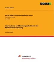 Cover von Informations- und Beratungspflichten in der Restschuldversicherung