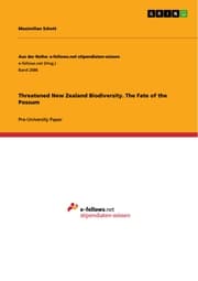 Cover von Threatened New Zealand Biodiversity. The Fate of the Possum
