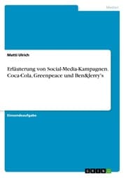 Cover von Erläuterung von Social-Media-Kampagnen. Coca-Cola, Greenpeace und Ben&Jerry's