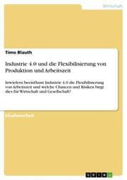 Cover von Industrie 4.0 und die Flexibilisierung von Produktion und Arbeitszeit