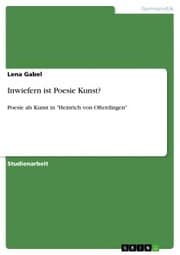 Cover von Inwiefern ist Poesie Kunst?