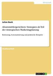 Cover von Absatzmittlergerichtete Strategien als Teil der strategischen Marketingplanung