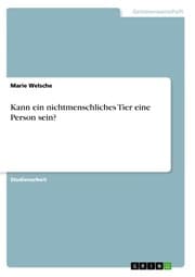 Cover von Kann ein nichtmenschliches Tier eine Person sein?