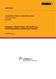Cover von Germany's Climate Policy. The Conflict of Environmentalism and Economic Growth