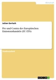 Cover von Pro und Contra des Europäischen Emissionshandels (EU ETS)