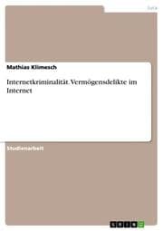 Cover von Internetkriminalität. Vermögensdelikte im Internet