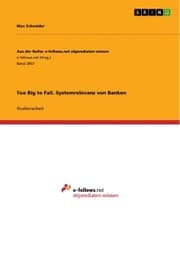 Cover von Too Big to Fail. Systemrelevanz von Banken