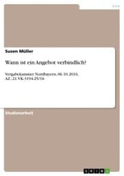 Cover von Wann ist ein Angebot verbindlich?