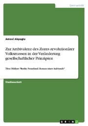 Cover von Zur Ambivalenz des Zorns revolutionärer Volksmassen in der Veränderung gesellschaftlicher Prinzipien