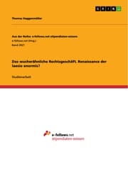 Cover von Das wucherähnliche Rechtsgeschäft. Renaissance der laesio enormis?