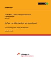 Cover von Einfluss von HRM-Praktiken auf Commitment