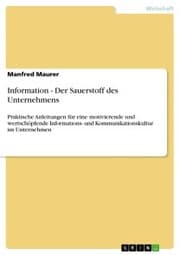 Cover von Information - Der Sauerstoff des Unternehmens