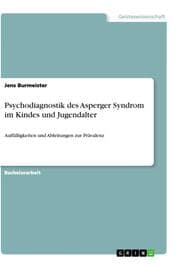 Cover von Psychodiagnostik des Asperger Syndrom im Kindes und Jugendalter