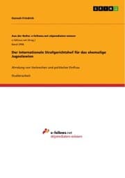 Cover von Der Internationale Strafgerichtshof für das ehemalige Jugoslawien