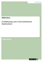 Cover von Grobplanung zum Unterrichtsthema Kinderarbeit