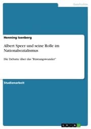 Cover von Albert Speer und seine Rolle im Nationalsozialismus