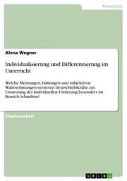 Cover von Individualisierung und Differenzierung im Unterricht