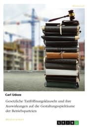 Cover von Gesetzliche Tariföffnungsklauseln und ihre Auswirkungen auf die Gestaltungsspielräume der Betriebsparteien
