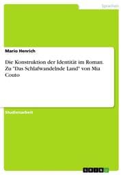 Cover von Die Konstruktion der Identität im Roman. Zu 'Das Schlafwandelnde Land' von Mia Couto