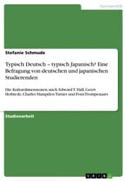 Cover von Typisch Deutsch - typisch Japanisch? Eine Befragung von deutschen und japanischen Studierenden