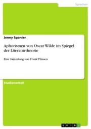 Cover von Aphorismen von Oscar Wilde im Spiegel der Literaturtheorie